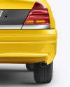 New York Taxi Mockup - Back View