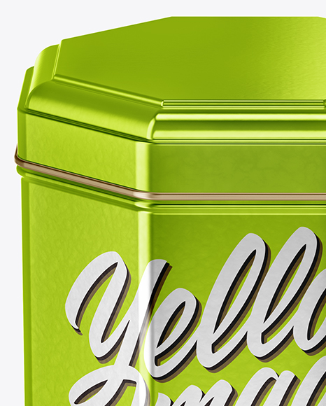 Metallic Tin Box Mockup