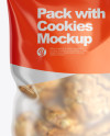 Frosted Glossy Pack with Cookies Mockup