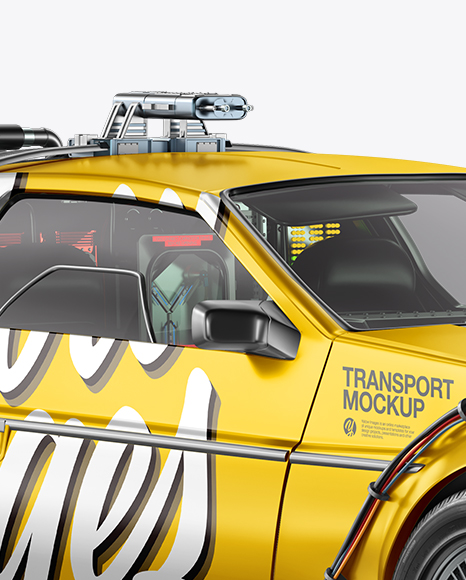 Sport Car Mockup - Half Side View