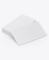 Stack of Paper Business Cards Mockup