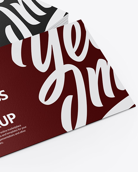 Stack of Paper Business Cards Mockup