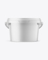 Matte Plastic Pail Mockup