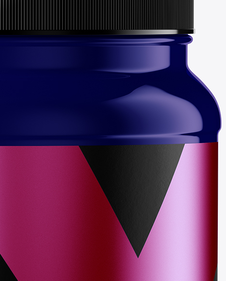 Glossy Protein Jar Mockup