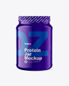 Glossy Protein Jar Mockup