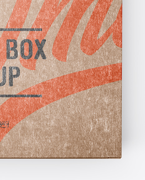 Kraft Paper Box Mockup - Top View