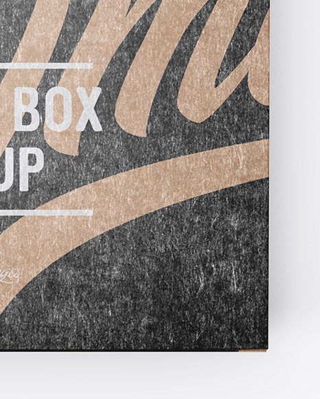 Kraft Paper Box Mockup - Top View