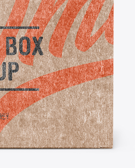 Kraft Paper Box Mockup - Front View