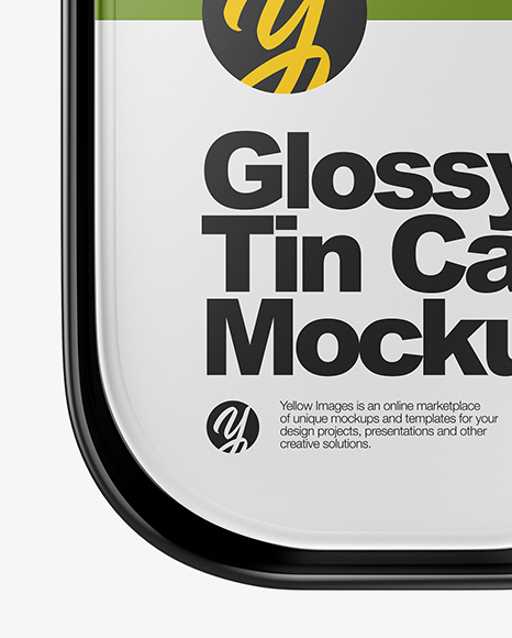 Glossy Tin Can Mockup