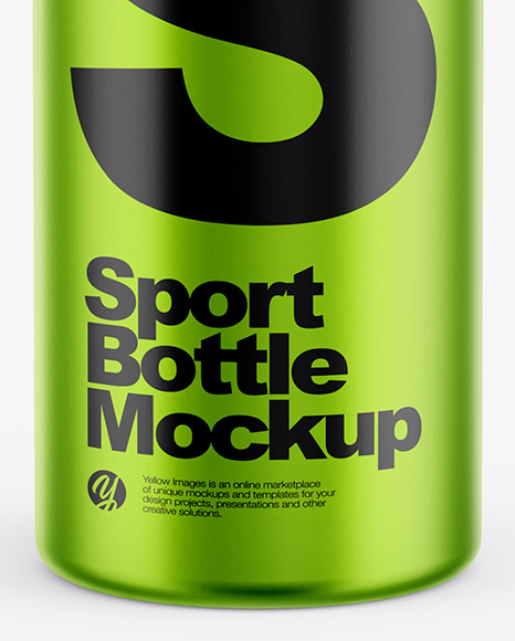 Sport Metallic Bottle Mockup