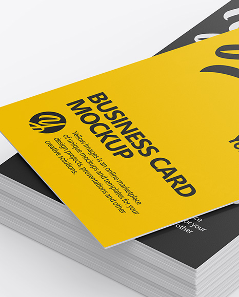 Stack of Business Cards Mockup