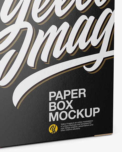 Paper Box Mockup – Half Side View