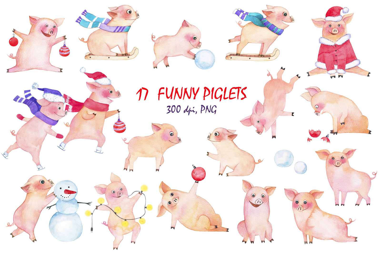 Holiday with funny piglets! Holiday with funny piglets!