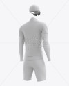 Men’s Full Cycling Kit with Cooling Sleeves Mockup (Hero Back Shot)