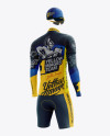 Men’s Full Cycling Kit with Cooling Sleeves Mockup (Hero Back Shot)