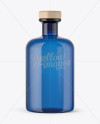 Blue Glass Gin Bottle Mockup