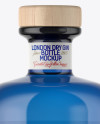 Blue Glass Gin Bottle Mockup