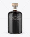 Black Rum Bottle Mockup