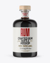 Black Rum Bottle Mockup