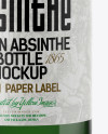 Green Glass Absinthe Bottle Mockup