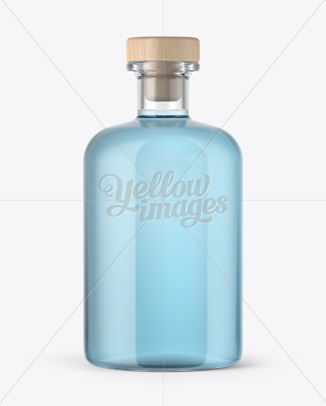 Clear Glass Gin Bottle Mockup