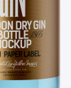 Clear Glass Gin Bottle Mockup