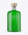 Clear Glass Absinthe Bottle Mockup Clear Glass Absinthe Bottle Mockup