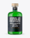 Clear Glass Absinthe Bottle Mockup Clear Glass Absinthe Bottle Mockup