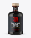 Amber Glass Rum Bottle Mockup