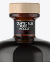 Amber Glass Rum Bottle Mockup