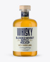 Clear Glass Whisky Bottle Mockup