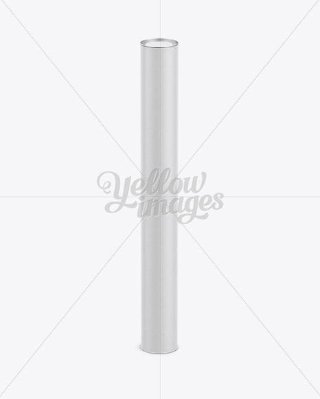 Extra Long Paper Tube w/ a Convex Lid - High-Angle View