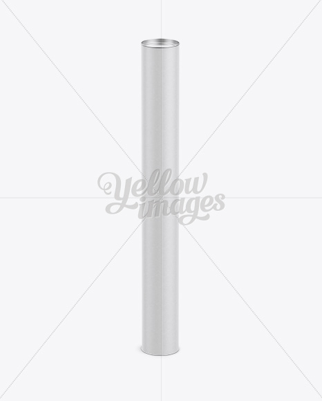 Extra Long Paper Tube w/ a Flat Lid - High-Angle View