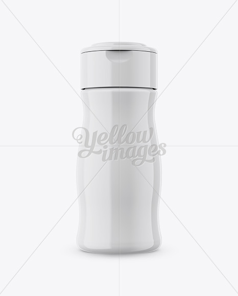 Glossy Sauce Bottle With Shrink Sleeve Mockup