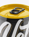 250ml Aluminium Can With Gloss Finish Mockup (High-Angle Shot)