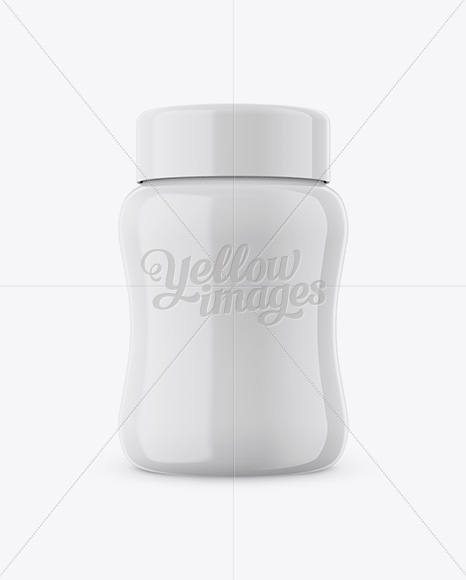 Glossy Plastic Jar Mockup