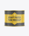 Small Kraft Paper Tube w/ a Paper Label - Front View