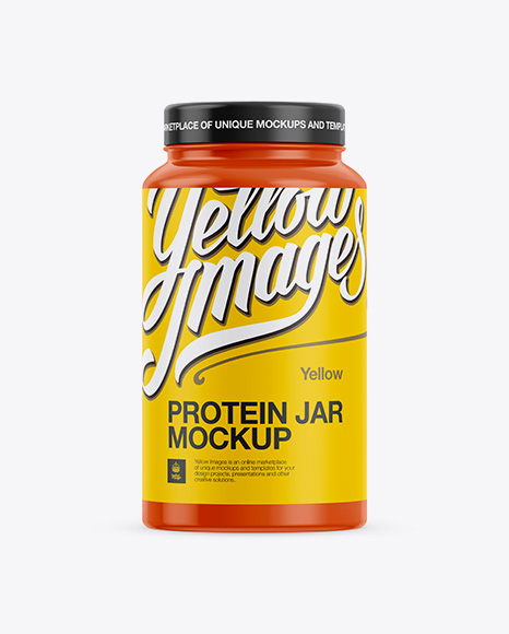 Nutritional Supplement Bottle With Gloss Finish Mockup - Eye-Level Shot