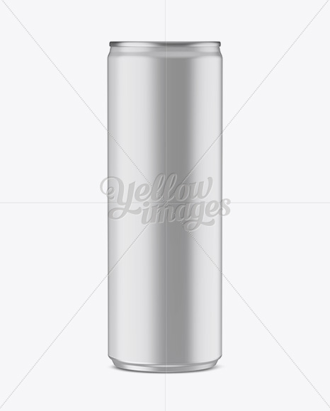250ml Aluminium Can With Matte Finish Mockup (Eye-Level Shot)