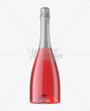 Pink Champagne Bottle Mockup - Front View