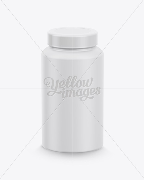 Nutritional Supplement Bottle With Matte Finish Mockup - High-Angle Shot