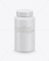 Nutritional Supplement Bottle With Matte Finish Mockup - High-Angle Shot