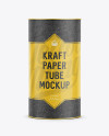 Medium Kraft Paper Tube w/ a Paper Label - Front View