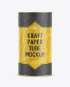 Medium Kraft Paper Tube w/ a Paper Label - Front View