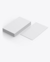 Stack of Textured Business Cards Mockup