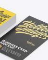 Stack of Textured Business Cards Mockup