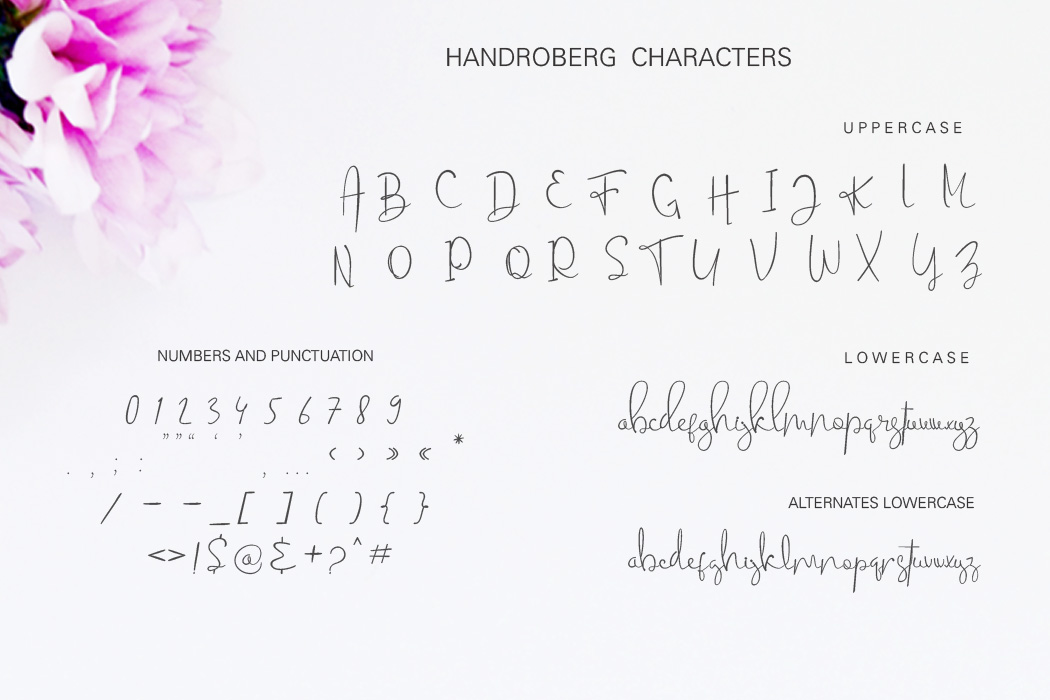 Handroberg Font Handroberg Font