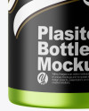 Matte Metallic Bottle w/ Label Mockup