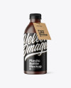 Amber Bottle w/ Kraft Label Mockup