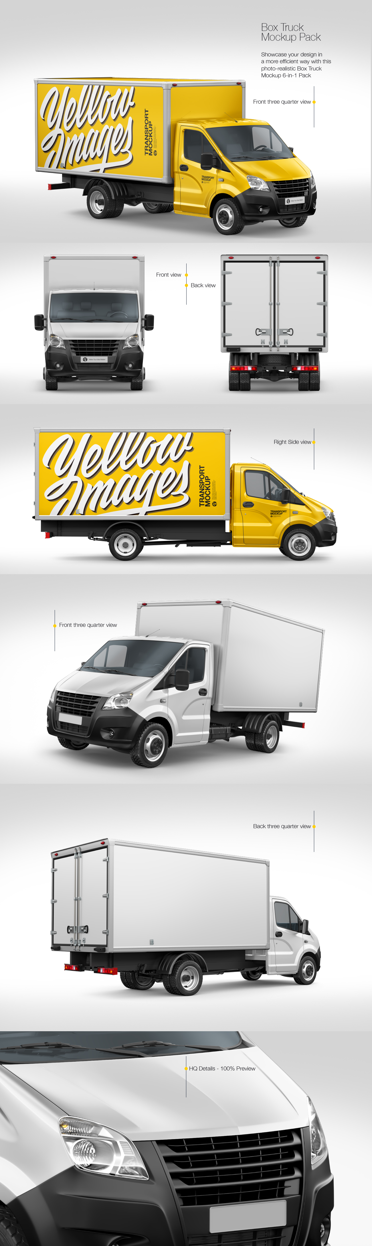 Box Truck Mockup Pack Box Truck Mockup Pack